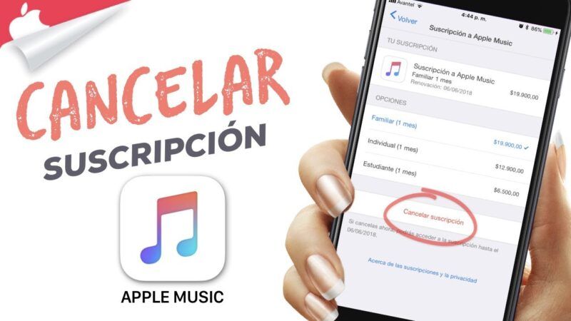 Como cancelar uma subscriçăo Apple Music