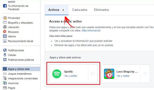 Como desligar o Spotify do Facebook