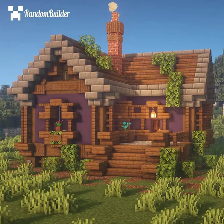 Casa de camponês, achei uma fofura - Ideias pro Minecraft