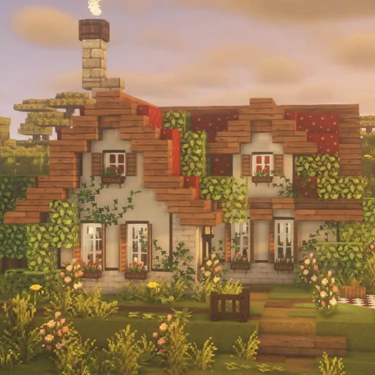 Minecraft Timelapse: Casa de Fazenda (Medieval) 