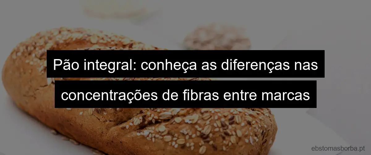 Pão integral: conheça as diferenças nas concentrações de fibras entre marcas