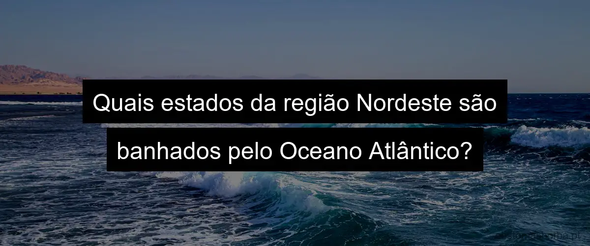 Quais estados da região Nordeste são banhados pelo Oceano Atlântico?